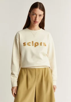 Scalpers Sweatshirts<Lurex Embroidered Logo Sweatshirt