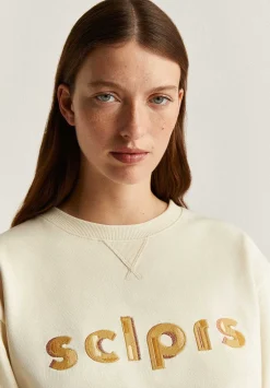 Scalpers Sweatshirts<Lurex Embroidered Logo Sweatshirt