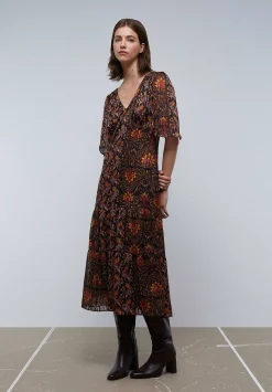 Scalpers Dresses<Lurex Midi Dress With Back Detail