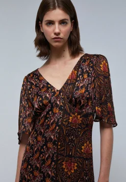 Scalpers Dresses<Lurex Midi Dress With Back Detail