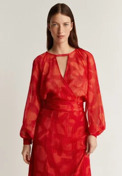 Scalpers Shirts<Lurex Opening Blouse