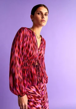 Scalpers Shirts<Lurex Printed Blouse