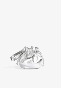 Scalpers Fur<Metallic Leather Bucket Bag