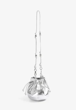 Scalpers Fur<Metallic Leather Bucket Bag