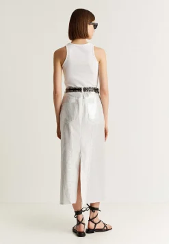 Scalpers Skirts<Metallic Midi Skirt