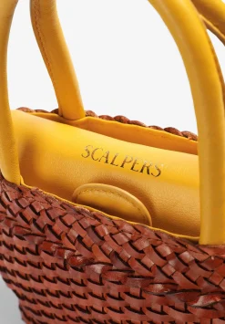 Scalpers Fur<Mini Braided Leather Bag