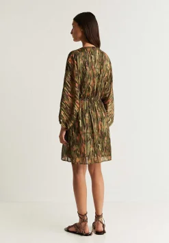 Scalpers Dresses<Mini Print Dress With Metallic Detail