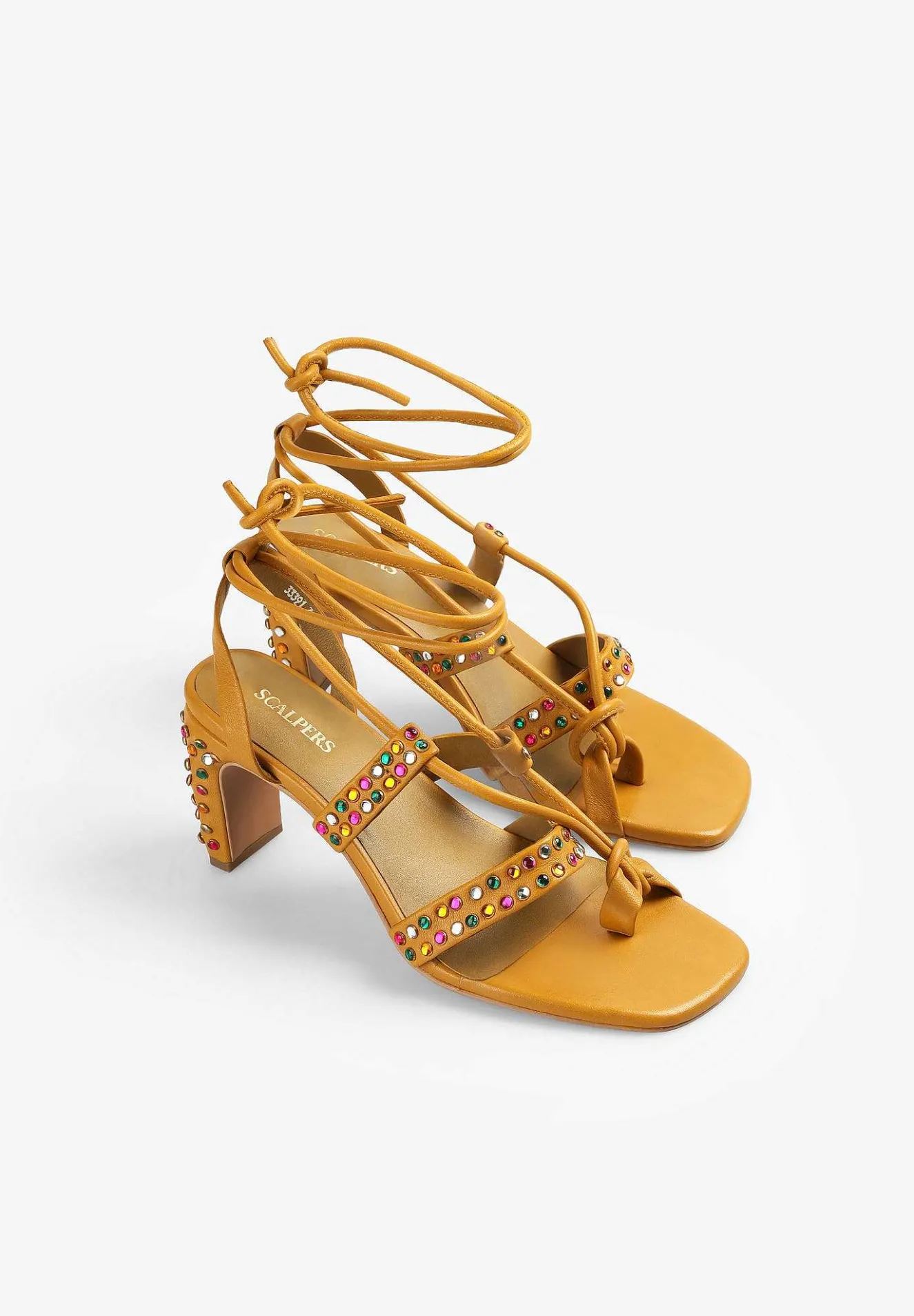 Scalpers Sandals<Multicolor Leather Sandals With Studded Detail