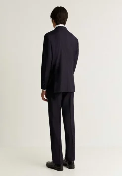 Scalpers Suits<Navy Blue Striped Wool Suit