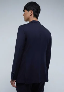 Scalpers Suits<Navy Blue Structured Suit With Pockets