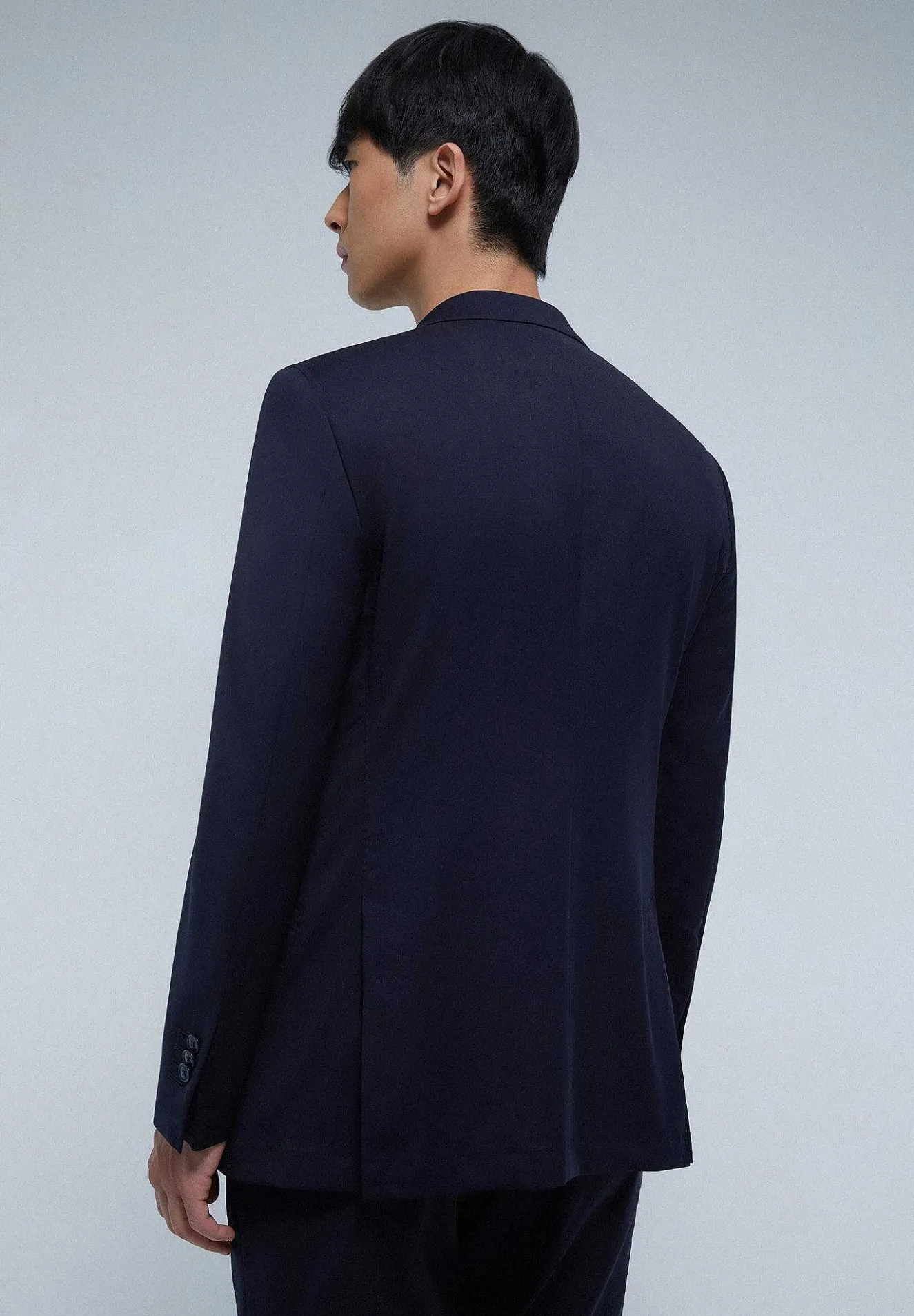Scalpers Suits<Navy Blue Structured Suit With Pockets