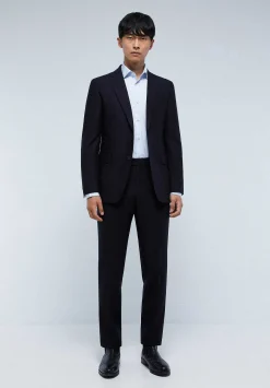Scalpers Suits<Navy Blue Wool Structured Suit