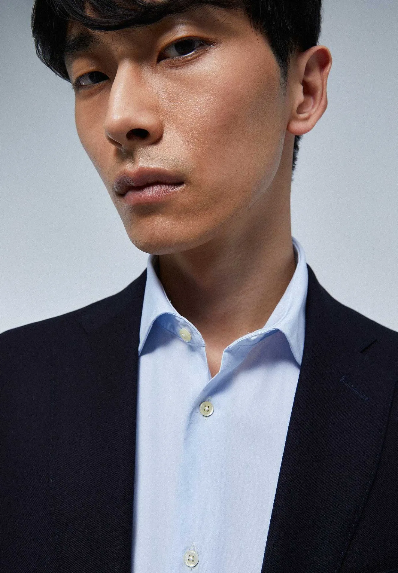 Scalpers Suits<Navy Blue Wool Structured Suit