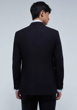 Scalpers Suits<Navy Blue Wool Structured Suit