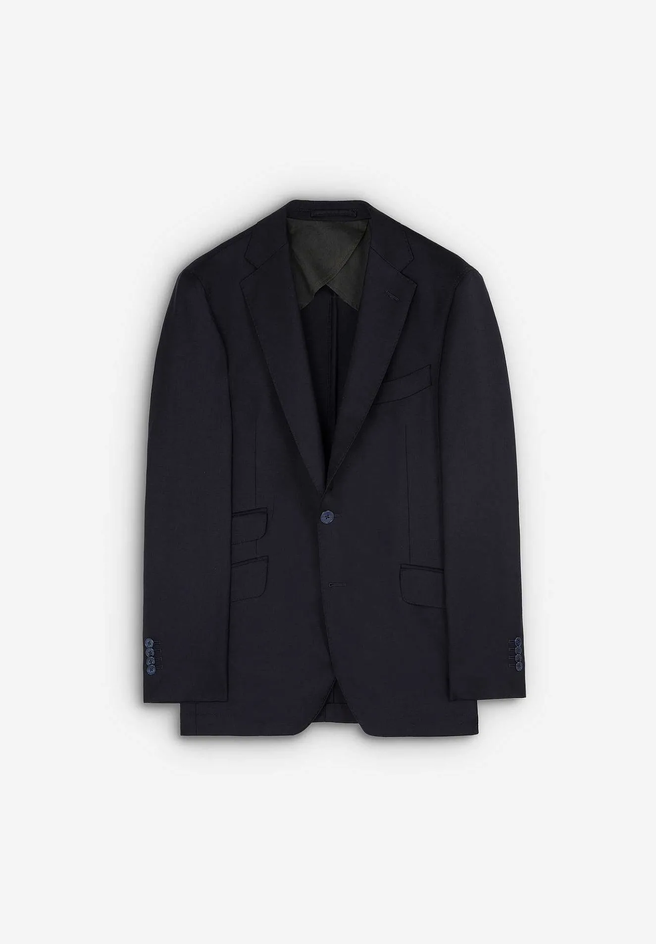 Scalpers Suits<Navy Blue Wool Structured Suit