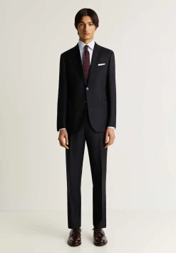 Scalpers Suits<Navy Blue Wool Structured Suit