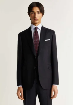 Scalpers Suits<Navy Blue Wool Structured Suit