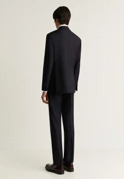 Scalpers Suits<Navy Blue Wool Structured Suit
