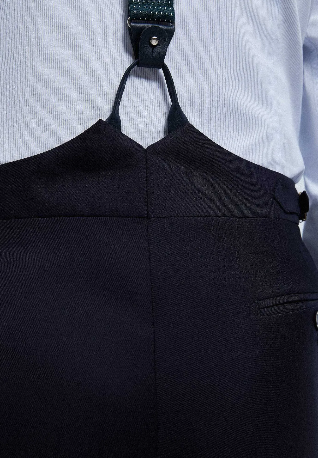 Scalpers Suits<Navy Blue Wool Three Piece Jacket