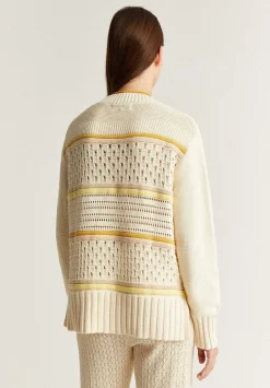 Scalpers Sweaters And Cardigans<Openwork Knitted Sweater V Neckline