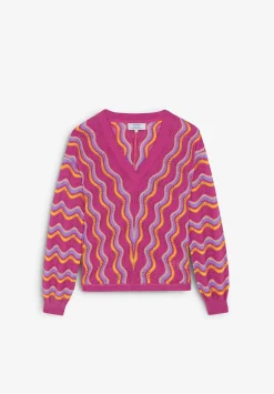 Scalpers Sweaters And Cardigans<Openwork Waves Knitted Sweater