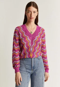 Scalpers Sweaters And Cardigans<Openwork Waves Knitted Sweater