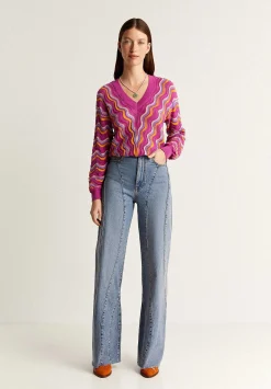 Scalpers Sweaters And Cardigans<Openwork Waves Knitted Sweater
