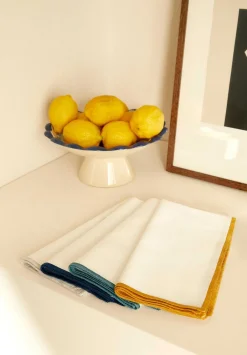 Scalpers Table Linen<Pack Of Linen Napkins With Contrast Edge