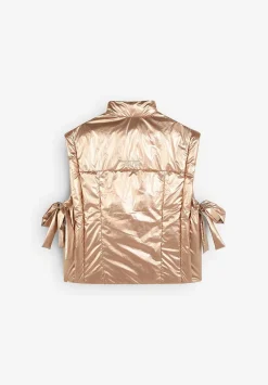 Scalpers Jackets And Trench<Padded Vest With Bow Detail