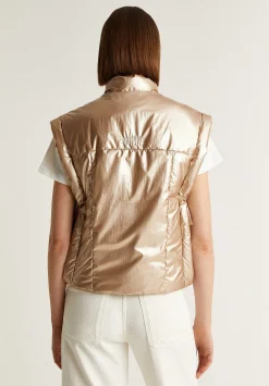 Scalpers Jackets And Trench<Padded Vest With Bow Detail