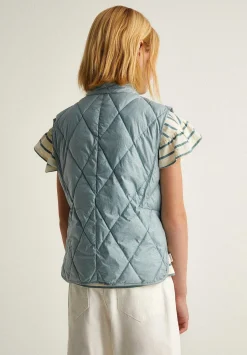 Scalpers Jackets And Vests<Padded Vest With Metallic Pockets