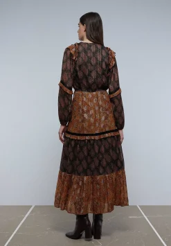 Scalpers Dresses<Paisley Lurex Midi Dress
