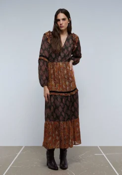 Scalpers Dresses<Paisley Lurex Midi Dress
