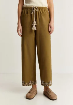 Scalpers Pants<Pants With Ethnic Embroidery Detail