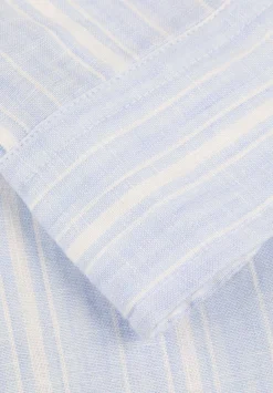 Scalpers Casual<Premium Linen Striped Slim Shirt