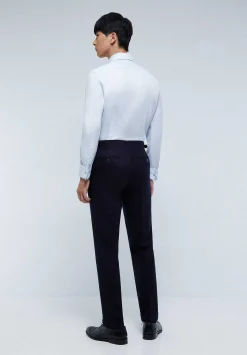 Scalpers Suits<Premium Navy Blue Wool Suit