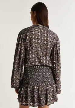 Scalpers Shirts<Print Blouse With Lurex Detail