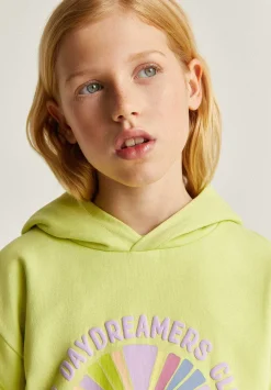 Scalpers Sweatshirts<Puff Print Details Hooded Sweatshirt