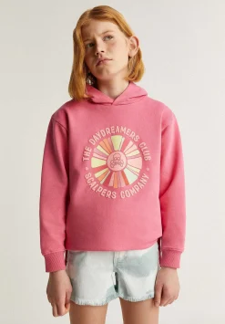 Scalpers Sweatshirts<Puff Print Details Hooded Sweatshirt