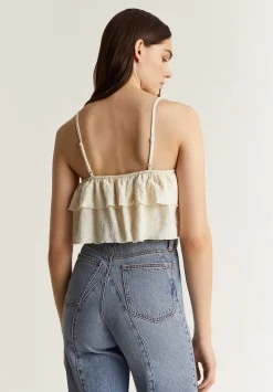 Scalpers T-Shirts And Tops<Ruffled Cropped Top