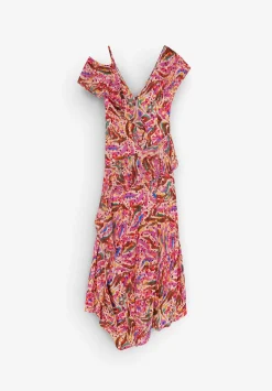 Scalpers Dresses<Ruffles Print Midi Dress