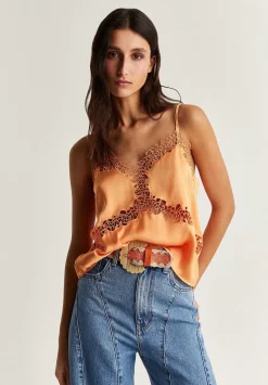 Scalpers T-Shirts And Tops<Satin Lingerie Top