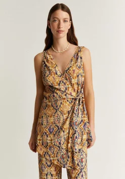 Scalpers Blazers And Vests<Side Knot Print Vest