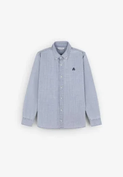 Scalpers Shirts<Skull Checked Denim Shirt