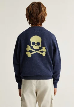Scalpers Sweaters And Cardigans<Skull Contrast Back Sweater