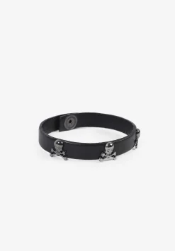 Scalpers Imitation Jewelry<Skull Leather Bracelet