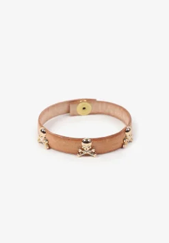 Scalpers Imitation Jewelry<Skull Leather Bracelet
