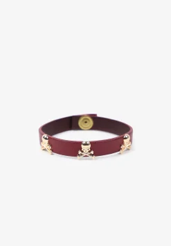 Scalpers Imitation Jewelry<Skull Leather Bracelet