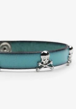 Scalpers Imitation Jewelry<Skull Leather Bracelet