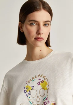 Scalpers T-Shirts And Tops<Skull Print Front T-Shirt